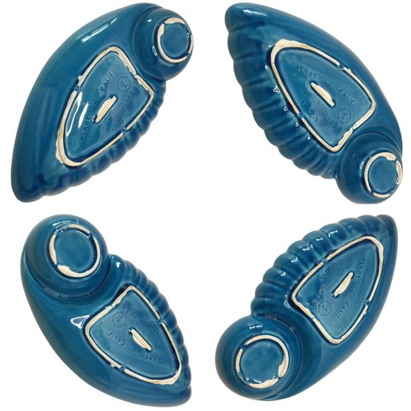 Nasco Santa Anita Ware Sierra Chip n' Dip Bowl Blue Vintage California USA R-134 - Picture 2 of 11